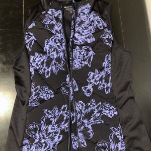 Black and Purple Floral Vest